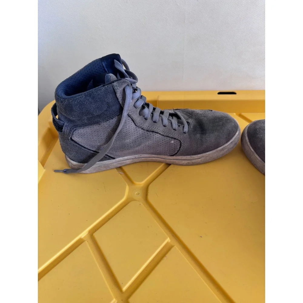 Shima SX-2 EVO Mens Grey Perforated Suede Motorcycle Riding Sneakers High Top 10